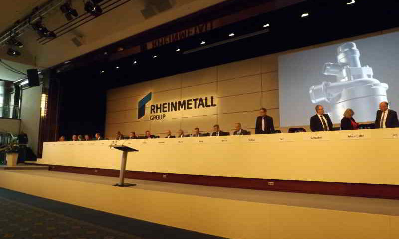 Die Hauptversammlung der Düsseldorfer Rheinmetall AG in Berlin am 9. Mai 2017