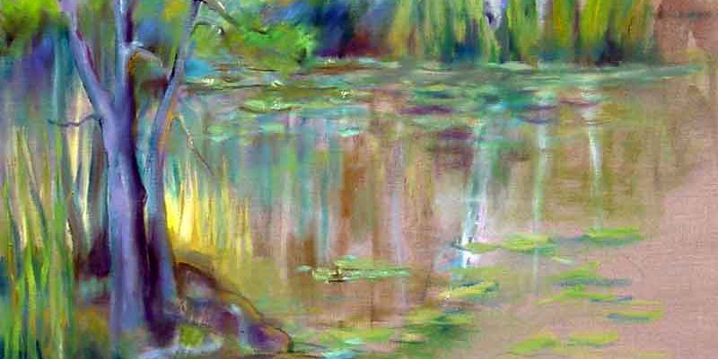 Ton Stein Farbe: Vernissage zur Ausstellung von Friedegart Noack, Brigitte Seiler und Karin Vieth-Haase. 11. Januar bis 22. Feburar im Rathaus Kleinmachnow.