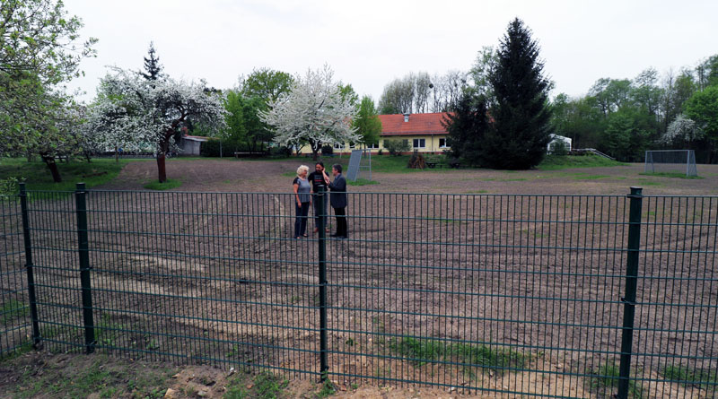 Wildschutzzaun rund um das Familienzentrum ClaB in Stahnsdorf