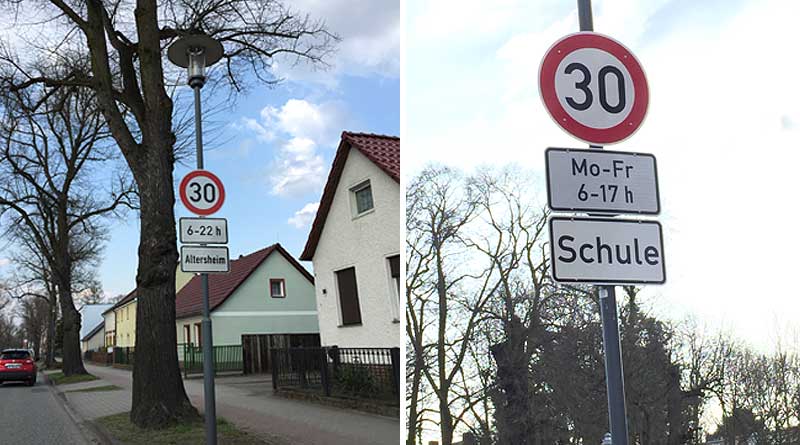Tempolimit in Großbeeren