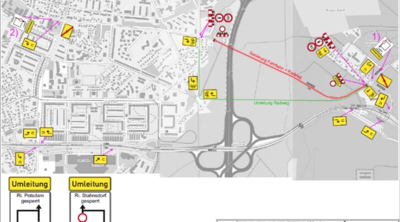 Straßensanierung Potsdamer Allee in Stahnsdorf beginnt